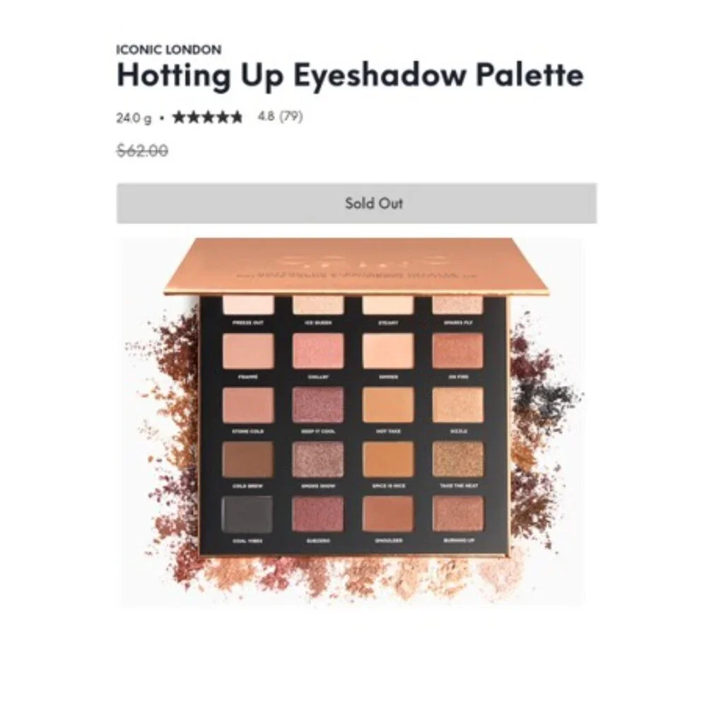 ICONIC‎ LONDON “Hotting Up” Eyeshadow Palette (BRAND-NEW IN PACKAGE!)